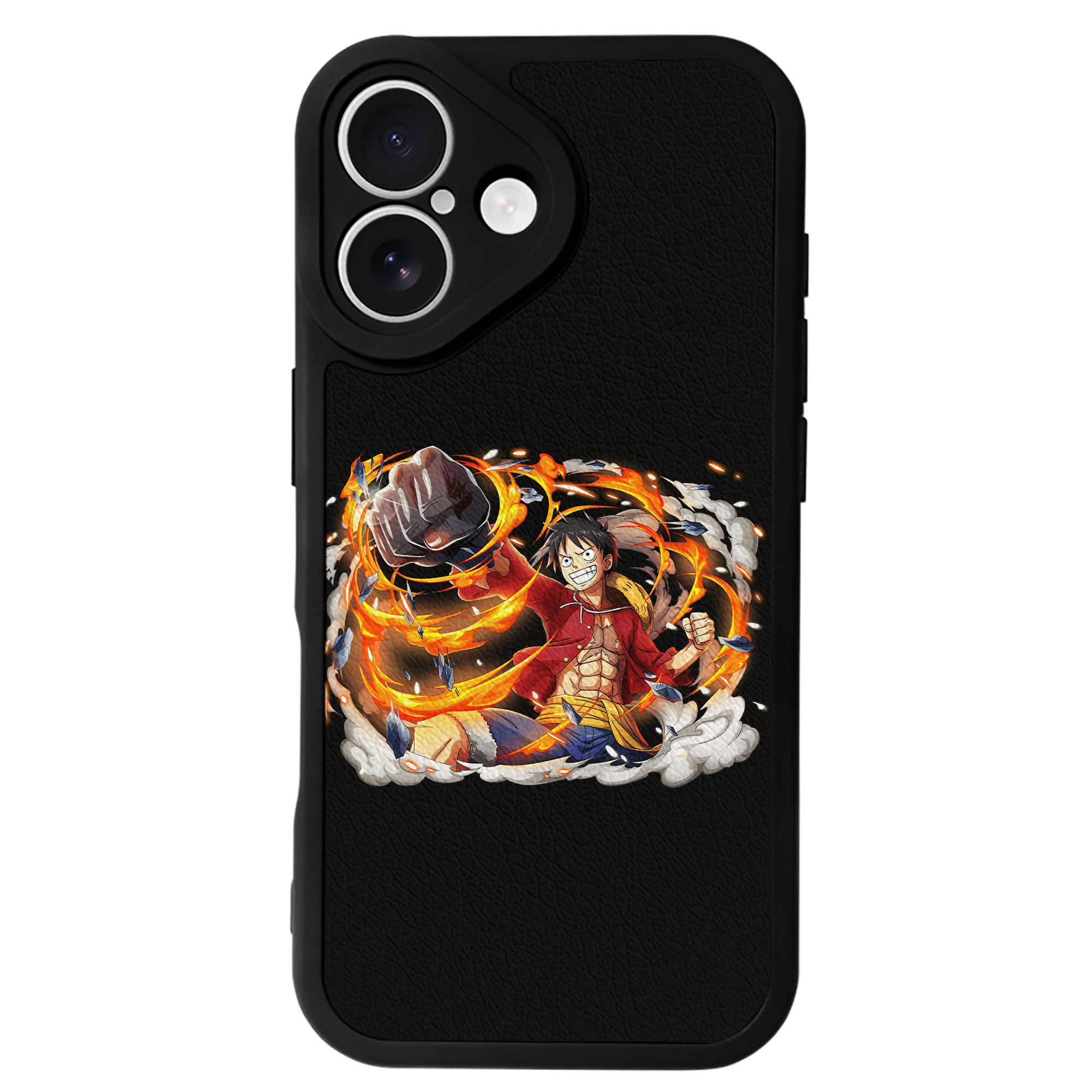 （画像用） ワンピース モンキー・D・ルフィ ONE PIECE Monkey D. Luffy 【iPhone 16シリーズ対応】シリコンスマホケース（レザー調） 材質：シリコン